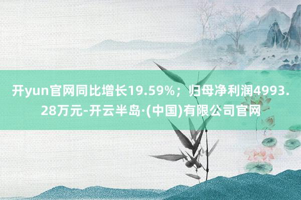 开yun官网同比增长19.59%；归母净利润4993.28万元-开云半岛·(中国)有限公司官网