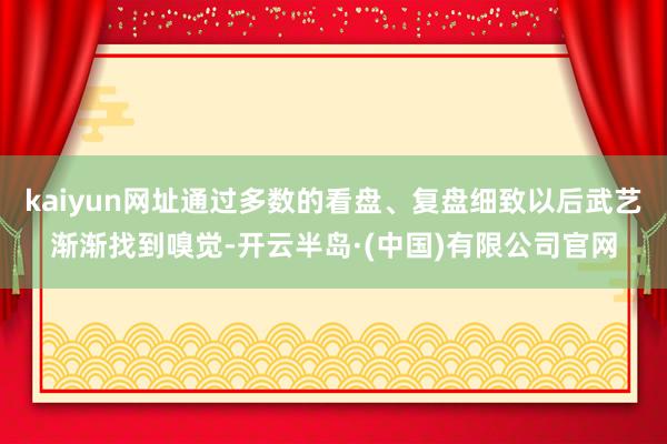 kaiyun网址通过多数的看盘、复盘细致以后武艺渐渐找到嗅觉-开云半岛·(中国)有限公司官网