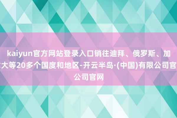 kaiyun官方网站登录入口销往迪拜、俄罗斯、加拿大等20多个国度和地区-开云半岛·(中国)有限公司官网