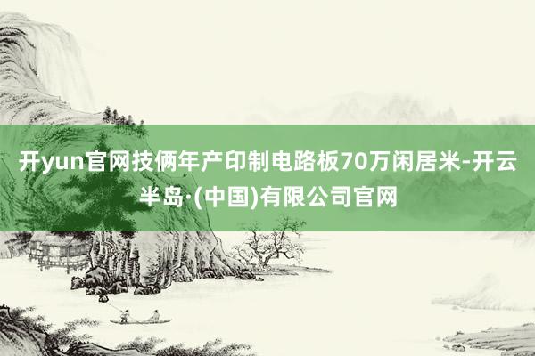 开yun官网技俩年产印制电路板70万闲居米-开云半岛·(中国)有限公司官网