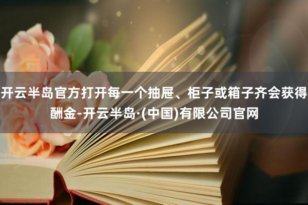 开云半岛官方打开每一个抽屉、柜子或箱子齐会获得酬金-开云半岛·(中国)有限公司官网