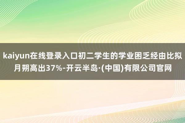 kaiyun在线登录入口初二学生的学业困乏经由比拟月朔高出37%-开云半岛·(中国)有限公司官网